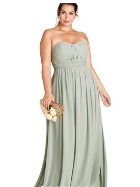Birdy Grey Strapless Sage Green Maxi Dress
